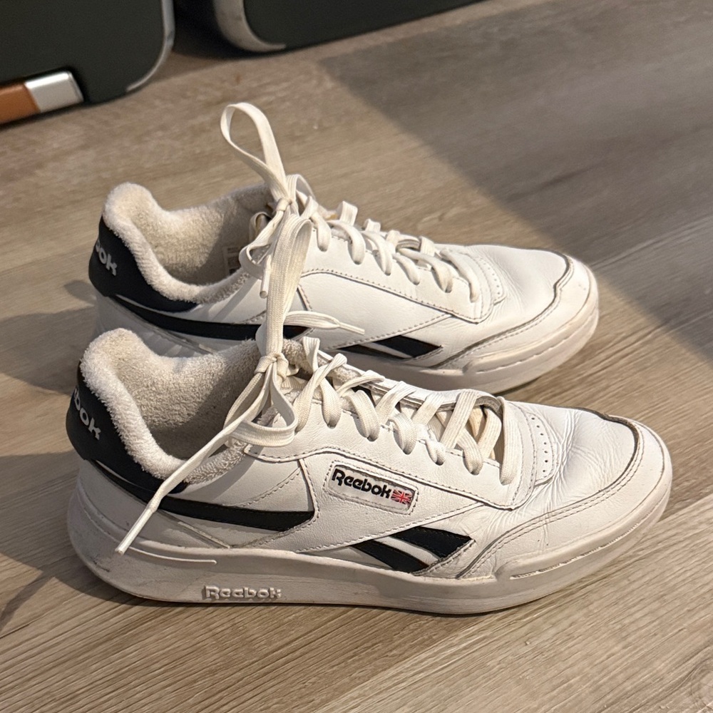 Reebok Classic White and Black Sneakers